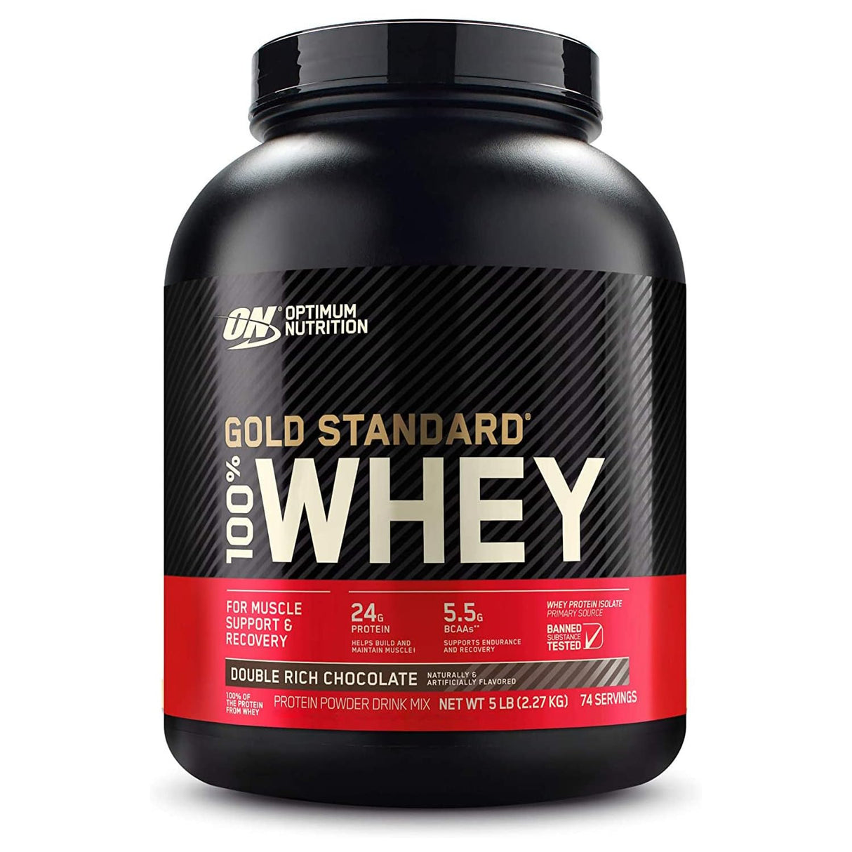 Optimum Nutrition Gold Standard 100% Whey Protein Powder, Double Rich Chocolate, 5 Pound (Packaging May Vary)