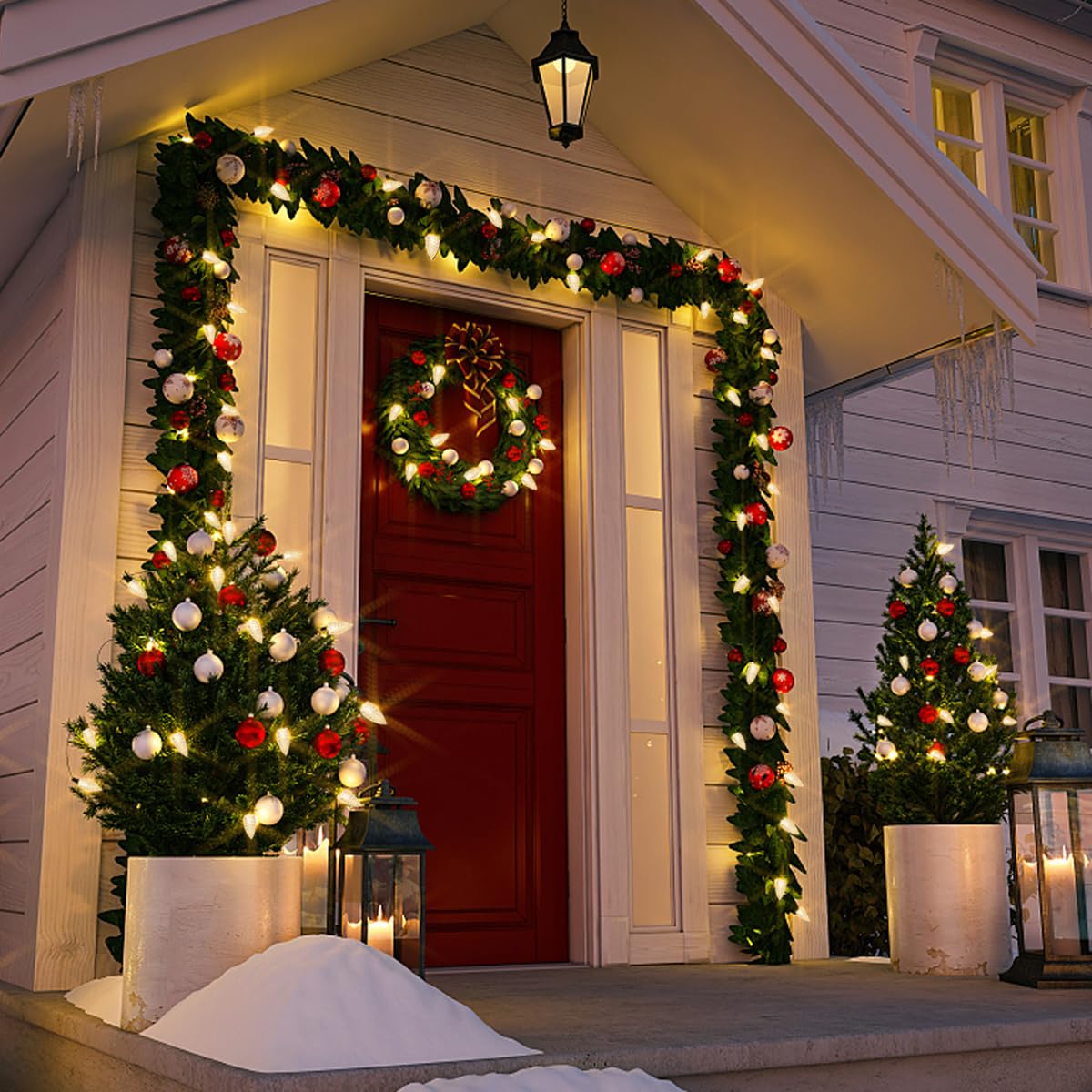 BORT 100 Pack C9 LED Replacement Light Bulb, C9 LED Bulbs for Christmas Outdoor String Lights, E17 Intermediate Base, Commercial Grade Holiday Bulbs Warm White 2700K