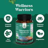 Natures Craft High Strength 250mg Lactoferrin & 1000mg Monolaurin Supplement (30 Servings) - Microbiome Digestive Health Immune Support Supplement - Lactoferrin and Monolaurin Capsules - Vegetarian