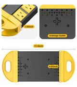 CCCEI 2 Outdoor Power Strips Weatherproof with 8 Plug, Waterproof Extension Cord with Multiple Outlets, Christmas Exterior Garden Yard Surge Protector 6FT, Yellow.