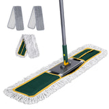 Masthome 36" Commercial Dust Mop, 60" Telescopic Handle Heavy Duty Floor Mop, Wet Dry Industrial Mop with 3 Reusable Pads for Hardwood Marble Laminate Tile, Home Gym Office Use