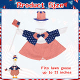 4th of July Porch Goose Outfits Patriotic Goose Costume for Outdoor Decor