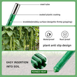 Garden Stakes 58inch (Approx 5FT) 100 Pack Tomato Stakes, Sturdy Tomato Stakes Plastic Coated Metal Plant Supports Plant Support Sticks for Gardening (5FT-100 Pack)