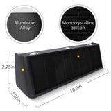 Mrzxy Solar Lights Outdoor Waterproof 3000K Warm Aluminum Up and Down Wall Sconce Dusk to Dawn 2PACK for Outside, Fence, Yard, Christmas Decorative Lighting