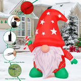 COMIN 4FT Tall Christmas Gnomes Inflatables Outdoor Decorations, Xmas Blow Up Gnomes Wearing Red Hat with Built-in LEDs for Christmas Indoor Outdoor Yard Lawn Garden Decorations
