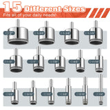 Semderm Diamond Hole Saw Kit, Tile Hole Saw with Double Suction Cups, Diamond Drill Bits for Glass, Porcelain Tile, Ceramic, Grantite, Marble