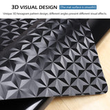 SALLOUS Chair Mat for Hard Floor, 47" x 36" Vinyl Gaming Chair Mat for Hard Surface, Multi-Purpose Hard Floor Protector Desk Chair Mat for Home Office (Black)