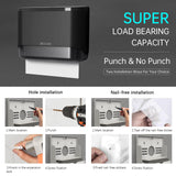 BEZADI Paper Towel Dispenser,Large Capacity Wall Mount Tissue Dispensers with Smart Lock, Used for Kitchen and Bathroom 200+ Sheets Toilet Paper Holders Black