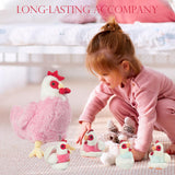 9 in 1 Chicken Stuffed Animal Set, Stuffed Chicken Toys for Kids Egg Laying Hen with Coop, Baby Chicks Plush Chickens and Eggs for Girls Kids Christmas Birthday Easter Gifts Farm Party Decor (Pink)