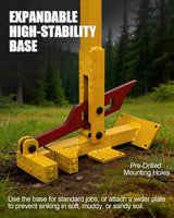 Maukeep Heavy Duty Tree Puller (0-4"), Large Sapling Puller, Manual Tool Uses High Leverage to Fully Uproot Stubborn Shrubs, Vines & Saplings | Ergonomic Heavy Duty Garden & Landscaping Tool (Yellow)