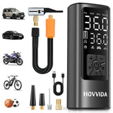HOVVIDA Tire Inflator Portable Air Compressor, Bike Pump, Air Pump for Car Tires 150PSI with Digital Pressure Gauge, Auto Shut-Off, Fast Inflation, Bike Tire Pump for Car, Motorcycle, Bike, Ball