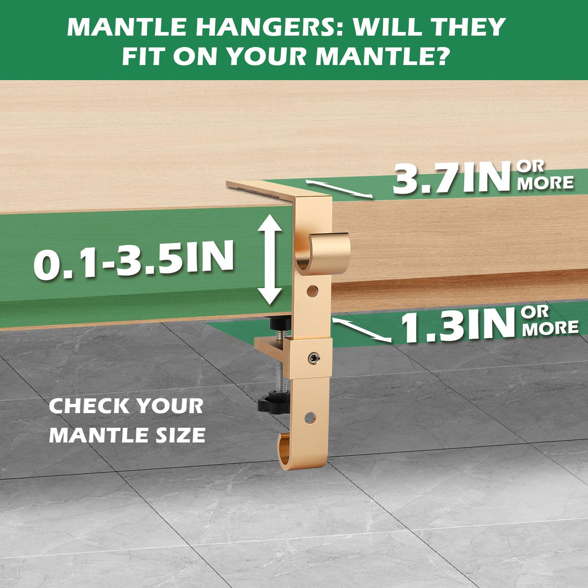 Stocking Hangers for Mantle,2 in 1 Adjustable Christmas Stocking Holder