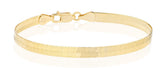 Miabella Italian Solid 925 Sterling Silver, 18K Gold Plated 4.5mm Flexible Flat Herringbone Link Chain Bracelet for Women, Made in Italy (yellow-gold-plated-silver, Length 7 Inches)