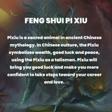 HETICA Feng Shui Pixiu Mantra Amulet Lucky Adjustable Ring