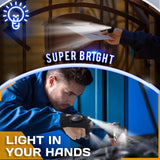 PARIGO Flashlight Gloves for Men Rechargeable (1 Pair) Stocking Stuffers for Men Dad Him Husband Teen Boys, Christmas Birthday Gifts Cool Gadgets Led Gloves for Fishing Camping Repairing
