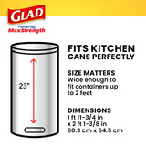 Glad ForceFlex MaxStrength with Clorox Trash Bags, 13 Gal, Lemon Fresh Bleach, 90 Ct, Pack May Vary