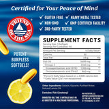 Triple Strength Omega 3 Fish Oil | 3600 mg EPA & DHA | Over 2100mg of Omega 3 Fatty Acids | 1300mg EPA + 860mg DHA | Best Essential Fatty Acids | Premium Burpless Softgel Supplements (120 Ct)