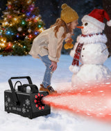 IMONE 900W Snow Machine with 9 Lights Christmas Gift,High Output Fake Snow Machine with Remote,Snow Machine Indoor,Outdoor Snow Making Machine,Snow Maker Machine,Snowflake Machine Parade,Party