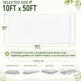 10Ft x 50Ft Garden Netting, Fine Mesh Insect Netting for Plant Protection, Mosquito Bug Bird Barrier Mesh Cover for Vegetables Fruits Flowers Raised Beds