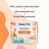 The Honey Pot Company - 64ct - Sanitary Pads for Women - Non-Herbal Super w/Wings - Organic - Cotton Cover, & Ultra-Absorbent Pulp Core - Feminine Care - FSA & HSA