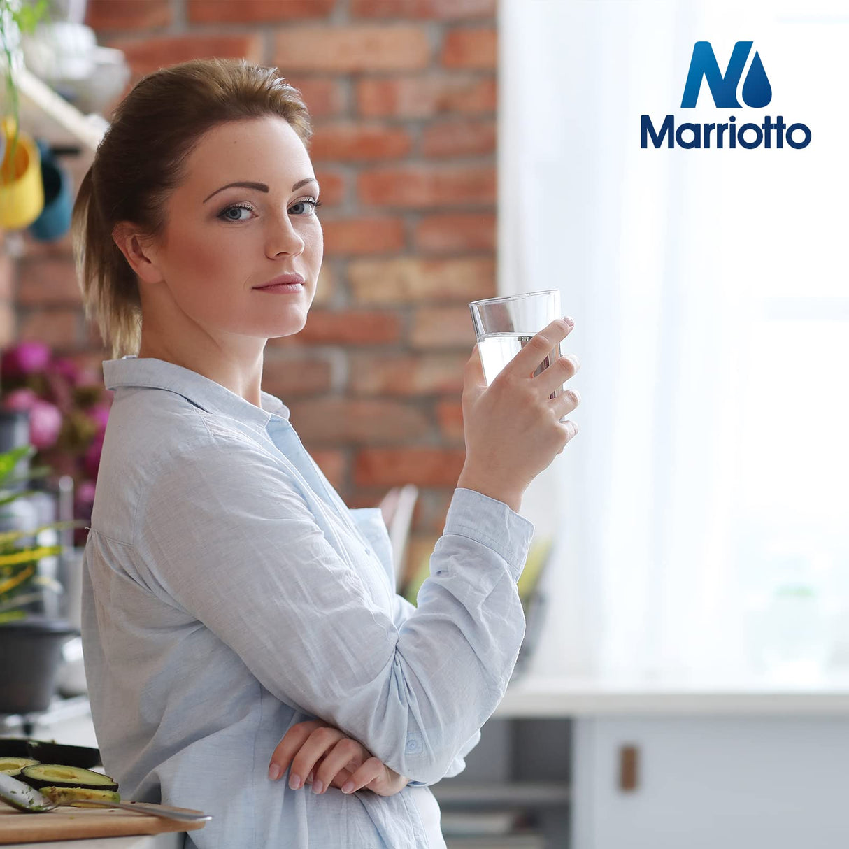 MARRIOTTO Replacement for GE® RPWFE, RPWF (Built-in CHIP) Refrigerator Water Filter, Compatible with GFE28GELDS, PFE28KELDS, PFE28KYNFS, GFD28GELDS, GYE22HMKES, GFE28GYNFS, GFD28GYNFS, Pack of 3