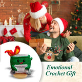Nordkawa Emotional Support Dumpster Fire - Positive Crochet Christmas Birthday Gifts for Women Men Girls Coworker Friend, Handmade Knitting Thanksgiving Basket Dumpster Home Office Accessories Decor