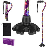 LIXIANG Walking Cane and Walking Stick for Adult Men and Women, with Travel Bag， Adjustable Folding Elderly and Adult Cane（Purple）