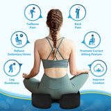 BlissTrends Seat Cushion,Thick Memory Foam Cushions for Office Chair, Car Seat, Airplane, Relieving Pressure Tailbone Sciatica Back Pain for Long Sitting Office Workers, Car Drivers 4.7in Thick Black