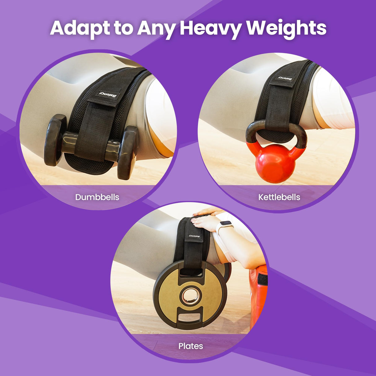 Hip Thrust Belt, Balency Hip Thrust Belt for Dumbbells Heavy, Booty Belt for Hip Thrust, Slip-Resistant Padding Hip Thrust Belt for Gym or Home Workouts, Hip Thrust Band for Dumbbell Kettlebell Plate