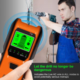 Stud Finder Wall Scanner, 5 in 1 Multi-function Upgraded Smart Stud Sensor, Wall Scanner with Battery for the Center& Edge of Metal, Studs and AC Wire, Pipe Locator for Walls