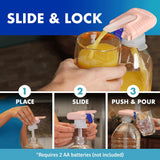 The Magic Tap Automatic Drink Dispenser - Hands-Free Beverage Dispenser for Fridge - Perfect for Milk, Juice - Gifts for Women & Men (3, Peach)