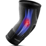 APOYO Elbow Brace for Tendonitis and Tennis Elbow, Compression Sleeve for Arthritis, Workouts, Reduce Joint Pain During Fitness Activity (Large)