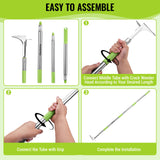 WORKPRO Crack Weeder, Stainless Steel Crevice Weeding Tool with Adjustable Long Handle (27"-54")