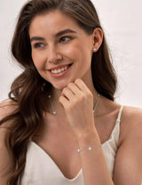 ORAZIO Dainty Silver Plated Jewelry Set for Women Gift Wedding Bride Prom