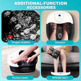 ECARBME Foot Spa Bath Massager with Heat [2025 Upgraded], Jets, Vibration, Adjustable Temp, Bubbles, Epsom Salt, Foot Soaking Tub with 22 Massage Rollers, Pedicure Foot Spa for Relaxation, Black