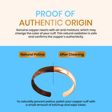 Healing Monk Pure Copper Bracelet for Men & Women – Handmade Uncoated Copper Jewelry Cuff – Adjustable Healing Copper Bracelets for Arthritis – Mens & Womens Copper Cuff Pulsera de Cobre (Healing)
