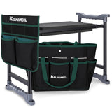 KELHOMECL Garden Kneeler and Seat - Extra Wide Thick EVA Pad, Heavy Duty Foldable Garden Bench Holds 350lbs, 2-in-1 Gardening Stool with Detachable Tool Bags, Gardening Gifts for Women, Men & Seniors