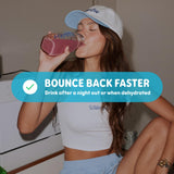 Waterboy Weekend Recovery | 3,200mg Electrolyte Powder Packets | Ginger + L-Theanine + Vitamins | No Sugar, All Natural, Gluten Free | 24 Drink Stick Mixes (Blue Raspberry)