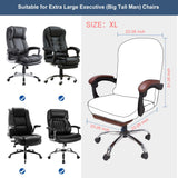 NeColorLife Office Chair Cover with Armrest Covers Stretchable - Zippered High Back Seat Cover for Extra Large Executive Desk Chairs, Big Tall Man(X-Large Size, Coffee)