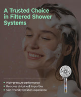 SunCleanse Filtered Shower Head with Handheld, 9-Spray Setting Detachable Showerhead with Filters, Shower Head for Hard Water - Filtered Chlorine, Improve Skin and Hair Texture, Chrome