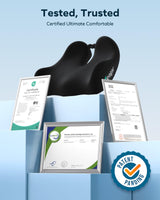 Feagar Large Ergonomic Seat Cushion - Thick Full Wrap Memory Foam Office Chair Cushion for Tailbone Pain Relief, Coccyx Cushion with Non-Slip Pad for Desk Chair, Wheelchair, Car Seat Long Sitting