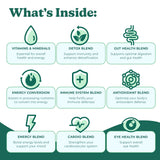 Rewind Best Tasting Super Greens Powder with 40+ Superfoods – Delicious Daily Green Powder with Vitamin B12, Zinc, Vitamin C, Magnesium & Calcium – Green Juice Superfood Mix - Blueberry Acai Flavor