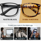 livho High Tech Blue Light Glasses - Advanced 99% Blue Light Blocking Computer Glasses - Anti Eyestrain & UV Glare Protection