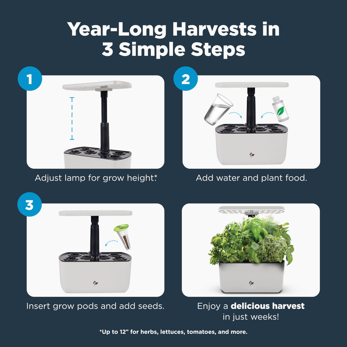 AeroGarden Harvest Lite, Cream