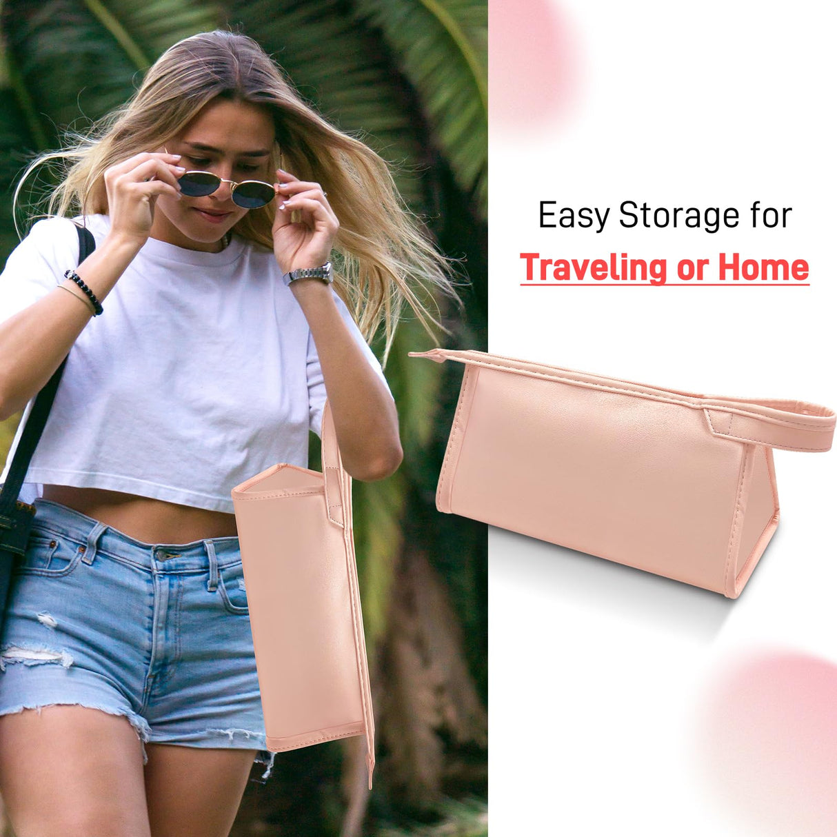 3 in 1 Air Styler with Travel Case - Ionic Hair Dryer & Air Wrap Curlers for Curling Drying, 1 Inch Curling Iron Barrel, Frizz-Free Blow Dryer No Heat Damage Fit for All Hair Types & Lengths