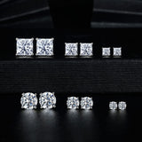 MDFUN Stud Earrings for Men Women 925 Sterling Silver Post Earring