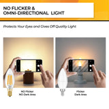 Hizashi 90+CRI Candelabra LED Light Bulbs 60 Watt, 2700K Warm White, E12 LED Bulb Dimmable, B11 Chandelier Light Bulbs, 6W, 550LM, Candle Light Bulbs, UL Listed, 12 Pack