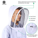 LONGADS Professional Bee Suit for Men Women, Beekeeping Suit Beekeeper Suit with Glove &Ventilated Hood, Multi-Size Bee Outfit for Backyard and Bee Keeper for Bee Keeper Catcher Christmas Costume