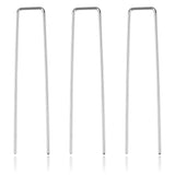 Super Geotextile Landscape Staples - Heavy Duty 11 Gauge Galvanized U-Shaped Sod Pins for Weed Barrier and Landscaping Fabric Stakes - 1" x 6" (100 pcs)