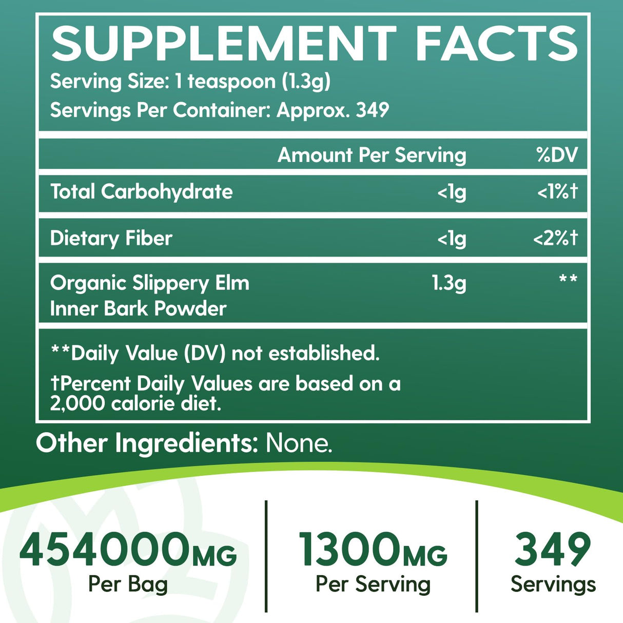 Slippery Elm, with Superior Inner Bark Source, Slippery Elm Bark Natural Herb for Soothing Throat* & Digestive, Diarrhea, Gut Health, 100% Pure & Vegan, Non-GMO, Made in The USA, 1 lb (349 Serving)